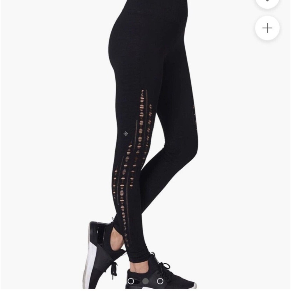 NUX Women's Black Compression Triple Threat Yoga Leggings Size Small